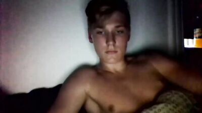Very nice and smooth boy is masturbating in my room