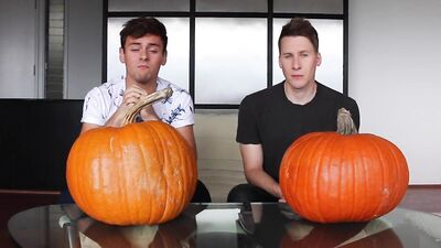 Tom Daley: and D Lance Black: Pumpkin Carving