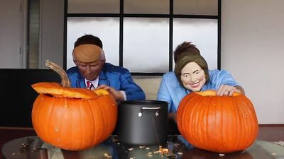 Tom Daley: and D Lance Black: Pumpkin Carving