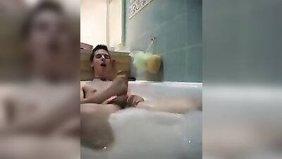 Bath time wank