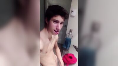This cute boy has a nice cock