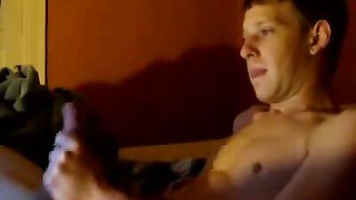 Smooth young boy masturbates and ejaculates on her face