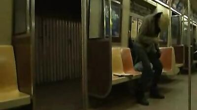 Quick subway blowjob