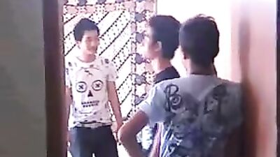 Four Indonesians bareback - part 1