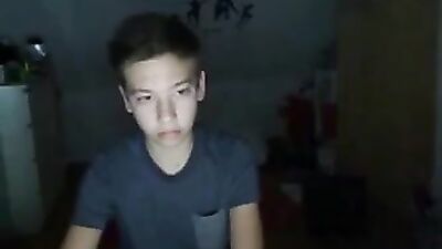 Boy showing his gigantic penis