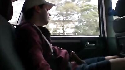 Dude cums in taxi