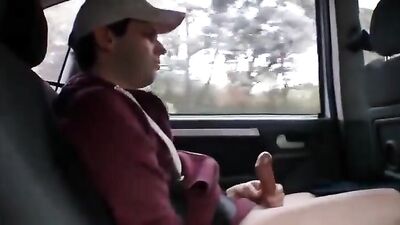 Dude cums in taxi