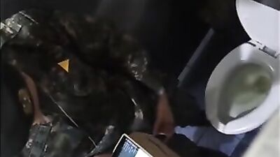 Spy boy uniform wank and cum