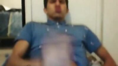 Young and smooth Latino Jerks off and has a nice Sag too