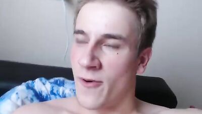 Pale and smooth guy jerking