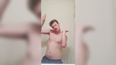 College boys porn dances in his boxer shorts