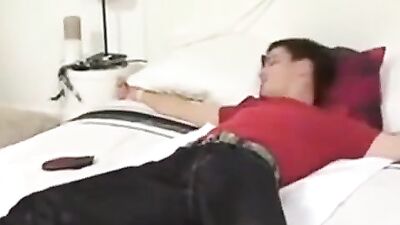 Tied shaved toyed & wanked