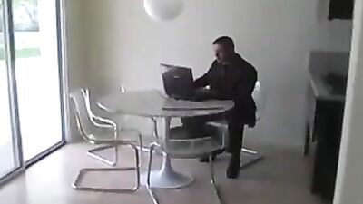 Daddy uses the pool boy