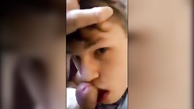 Beautiful Twink sucks oldman