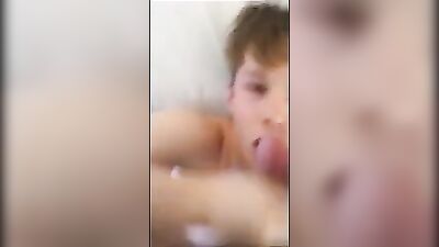 Beautiful Twink sucks oldman