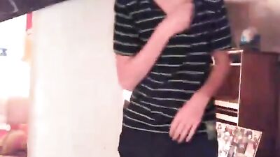 Smooth boy with big cock cums 2 times