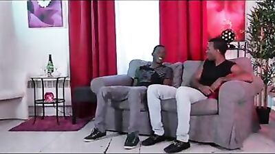 Brit twink in between 2 dominicans