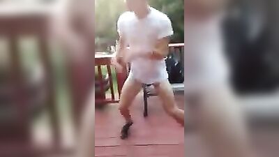 Hot straight boy shaking ass