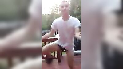 Hot straight boy shaking ass
