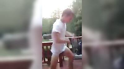 Hot straight boy shaking ass