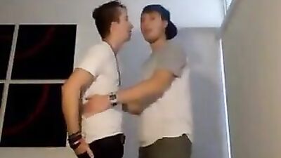 Two young boys on cam