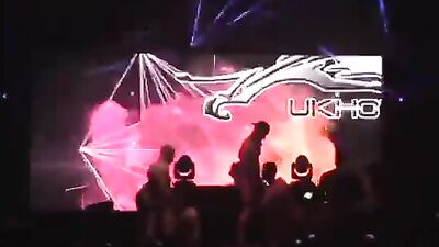 Intense orgy at a public festival