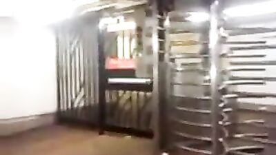 Hugely hung man on the subway