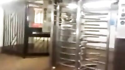 Hugely hung man on the subway