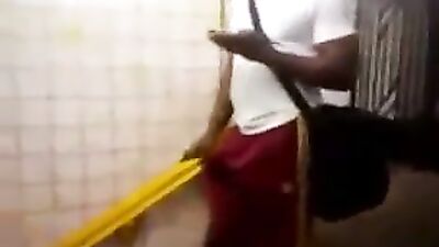 Hugely hung man on the subway