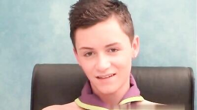 Beautiful Flirty teen boy and friends solo