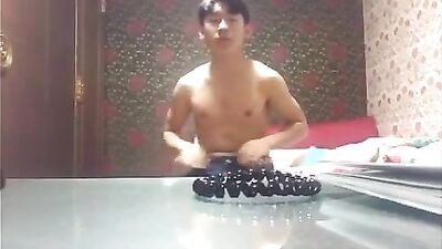 Young Korean ejaculates