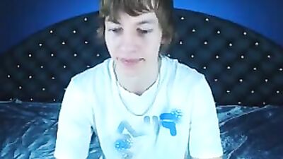 Cute boy wanking on cam