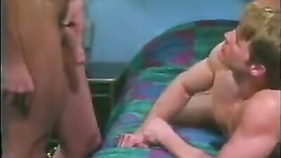 Three men and a blond