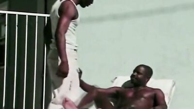 Hot Ebony Thugs Extreme Sex by the Pool