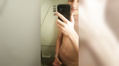 Hot airplane jerk off