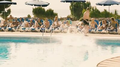 Throwing in the pool as the best punishment