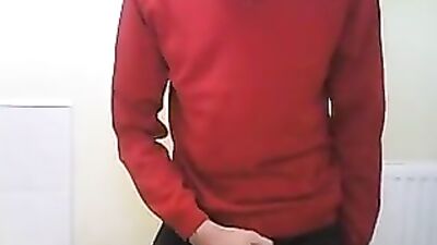 Schoolboy wanking off in uniform