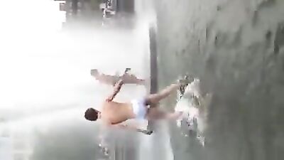 Hot & Handsome Public Fountain Fun with Cute Boys!