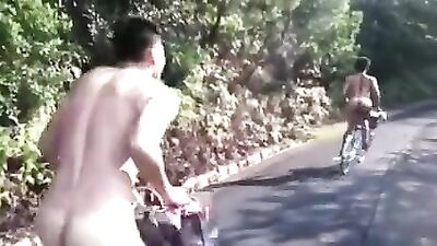 Blond Bike Fun Public Boys Outside Adventure!