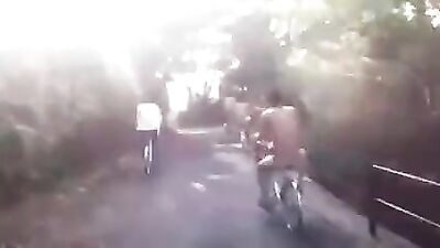 Blond Bike Fun Public Boys Outside Adventure!