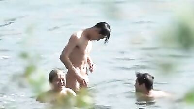 Young Nudists at The Lake 2: Amateur Public Outdoor Voyeur