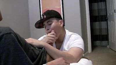 Latino blowjob and cums