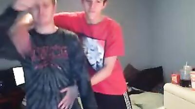 Boy wank in his bedroom after friends gone