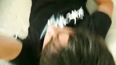 Cute teen boy cums on his Black tshirt