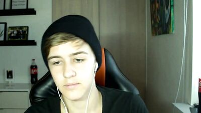 Young blonde with small boxer shorts