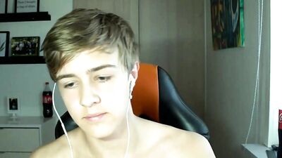 Young blonde with small boxer shorts