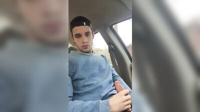 Jerk off in car - more @ Gayboy.ca