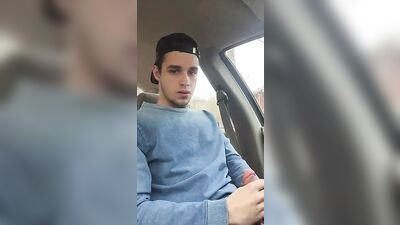 Jerk off in car - more @ Gayboy.ca