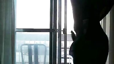 Jerking on balcony while my parents are at pool