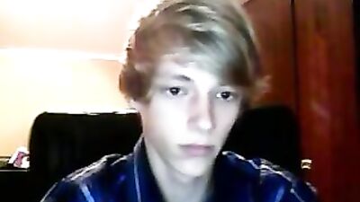 Cute Hung Blond Dutch camboy wanks and shoots his SEMEN